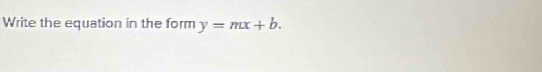 Write the equation in the form y=mx+b.