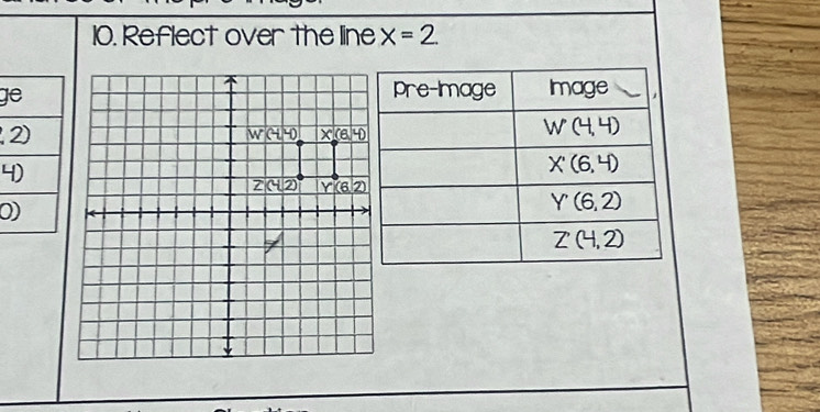 Reflect over the line x=2
g
4
0