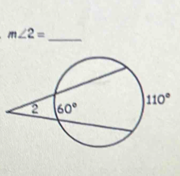 m∠ 2=
_