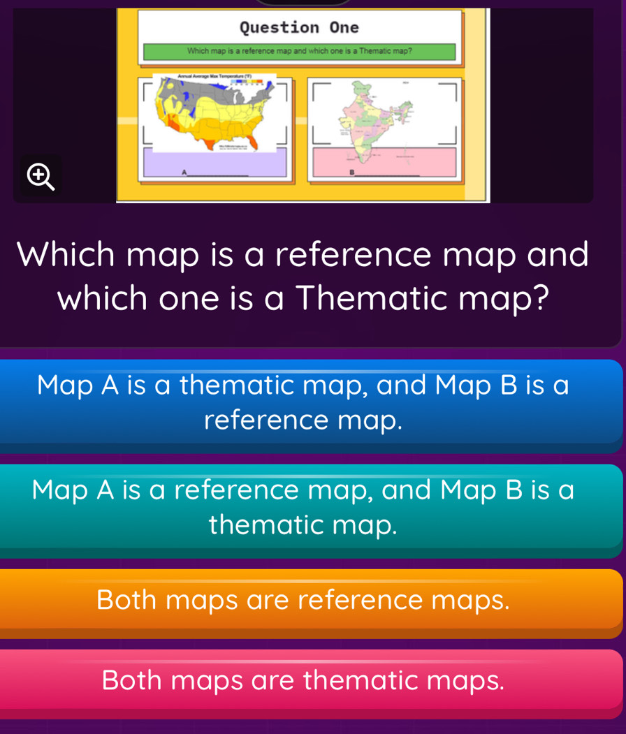 Solved: Question One Which map is a reference map and which one is a ...