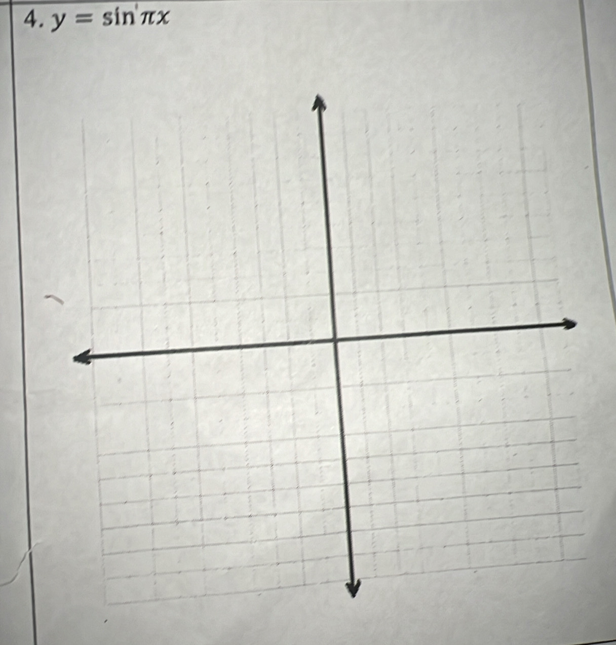 y=sin π x