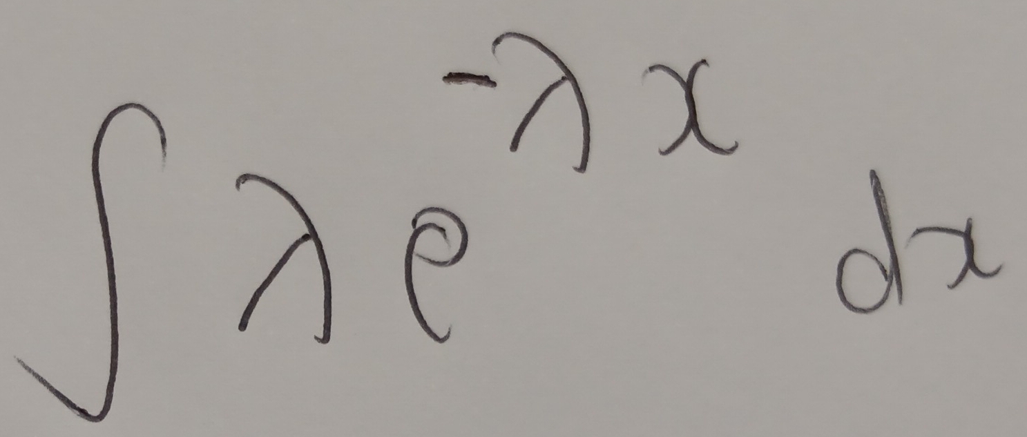 ∈t lambda e^(-lambda x)dx