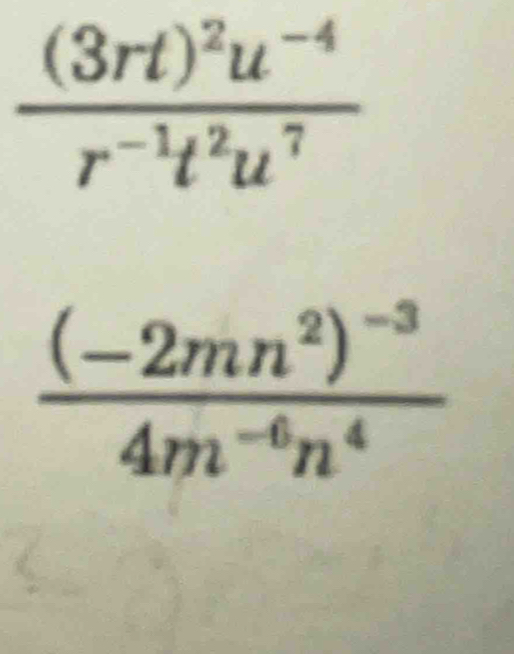 frac (-2mn^2)^-34m^(-6)n^4