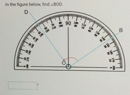 In the figure below, find ∠ BOD.