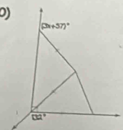 (3x+57)^circ 
132°