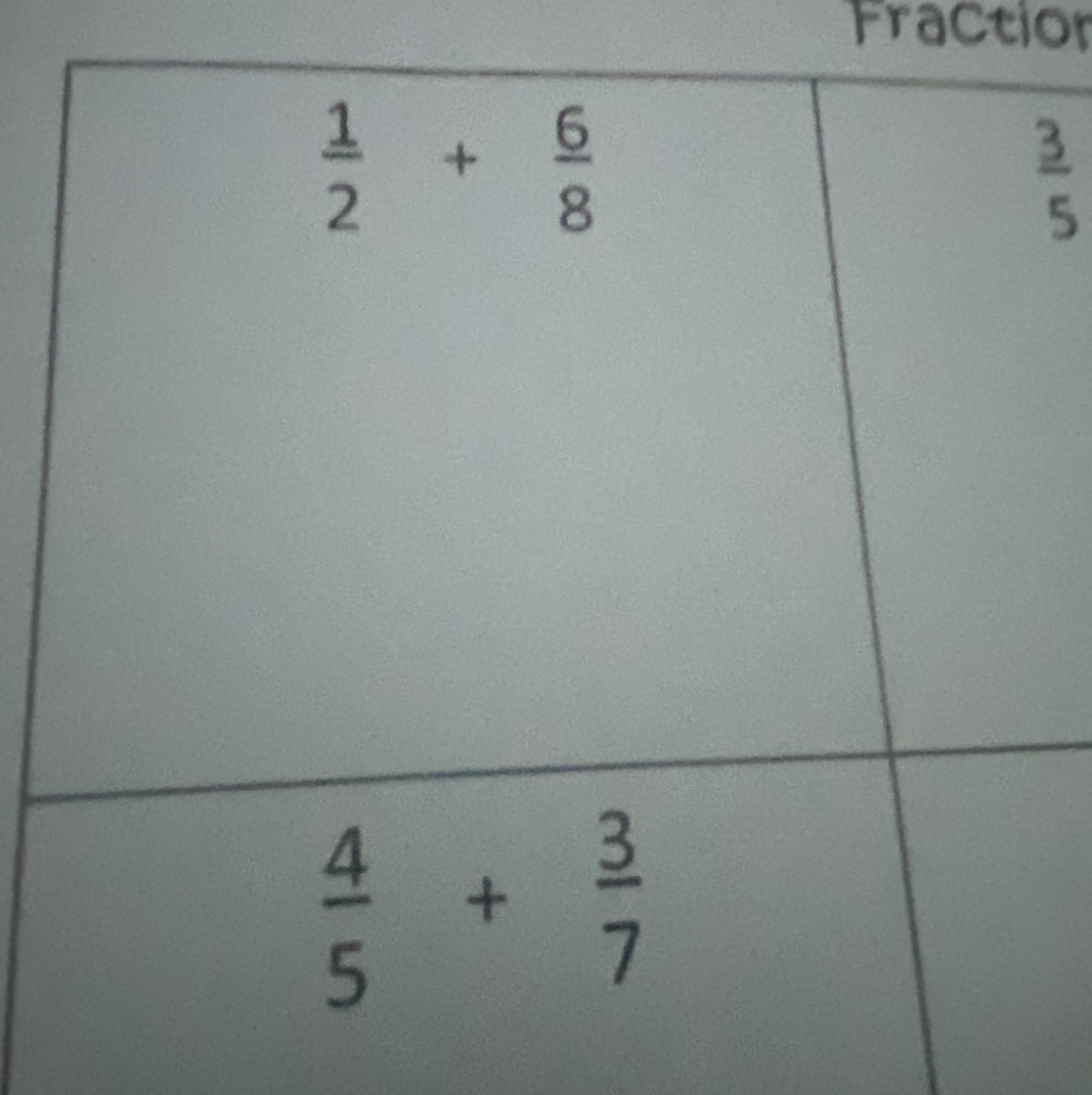 Fraction
 3/5 