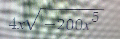 4xsqrt(-200x^5)