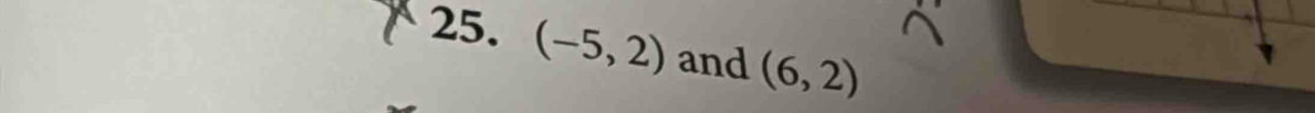 (-5,2) and (6,2)