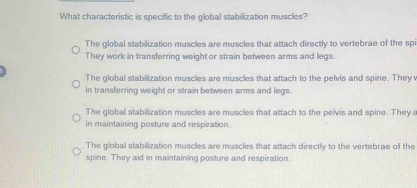 Solved: What characteristic is specific to the global stabilization ...