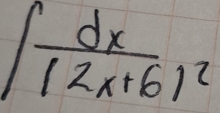 ∈t frac dx(2x+6)^2