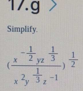 | /.g
Simplify.