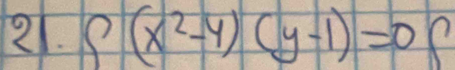 ∈t (x^2-4)(y-1)=0∈t