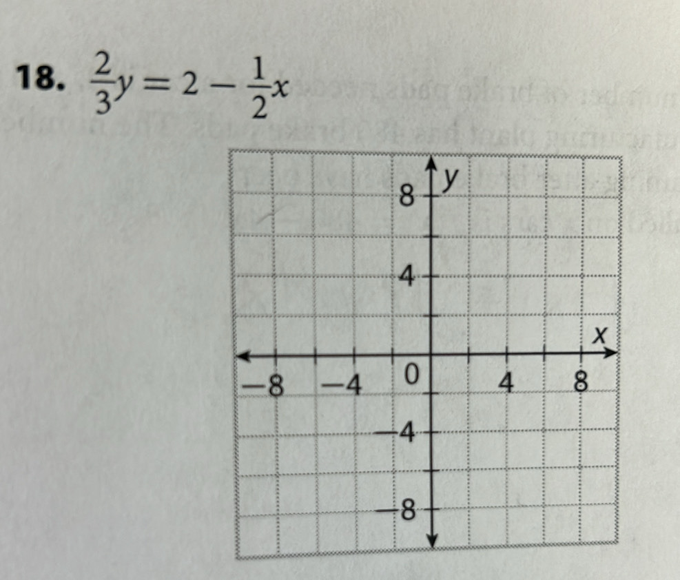  2/3 y=2- 1/2 x