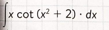 ∈t xcot (x^2+2)· dx