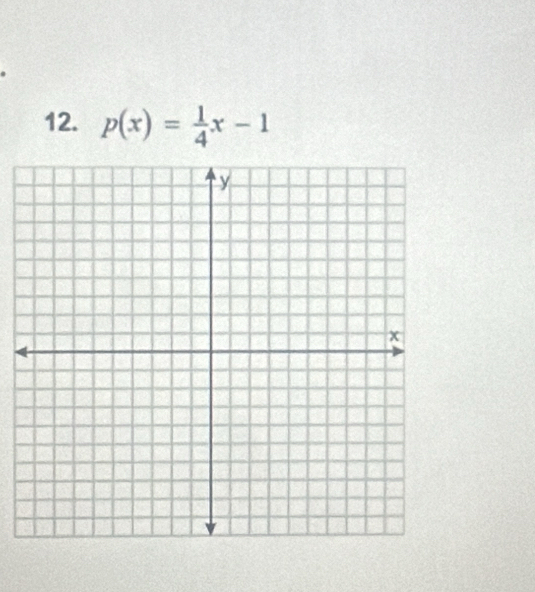 p(x)= 1/4 x-1