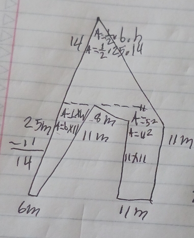 14 A= x/2 , 6, h
A= 1/2 · 25.14
4-1 th sm A=52
 1/4 *  3/3 = 12/4  lIm_ A=4^2
lIm 
l
6m 1Im