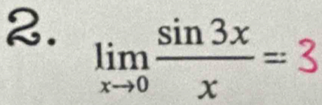 lim sin,3× − 3