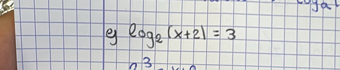 underline  log _2(x+2)=3
3