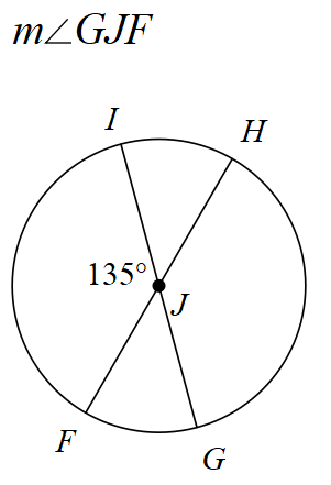 m∠ GJF