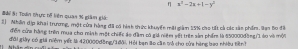 η x^2-2x+1-y^2
BĐể S: Toán thực tổ liên quan 9 giám giá: 
2) Nhân dịp khai trương, một của hàng đã có hình thrức khuyến môi giảm 25% tho tất cả các xần phẩm. Gạn Bo đã 
đễn cứa hàng trên mụa cho minh một chiếc áo đầm cô giả niệm vết trên sản phầm là 550000đồng ào và mội 
đổi giảy có gii niệm vết là 420000đồng /đài. Hội bạn le cầa mả cho cửa hàng bao nhiều tiênh