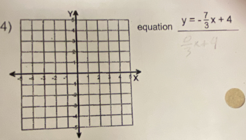 4)ation y=- 7/3 x+4