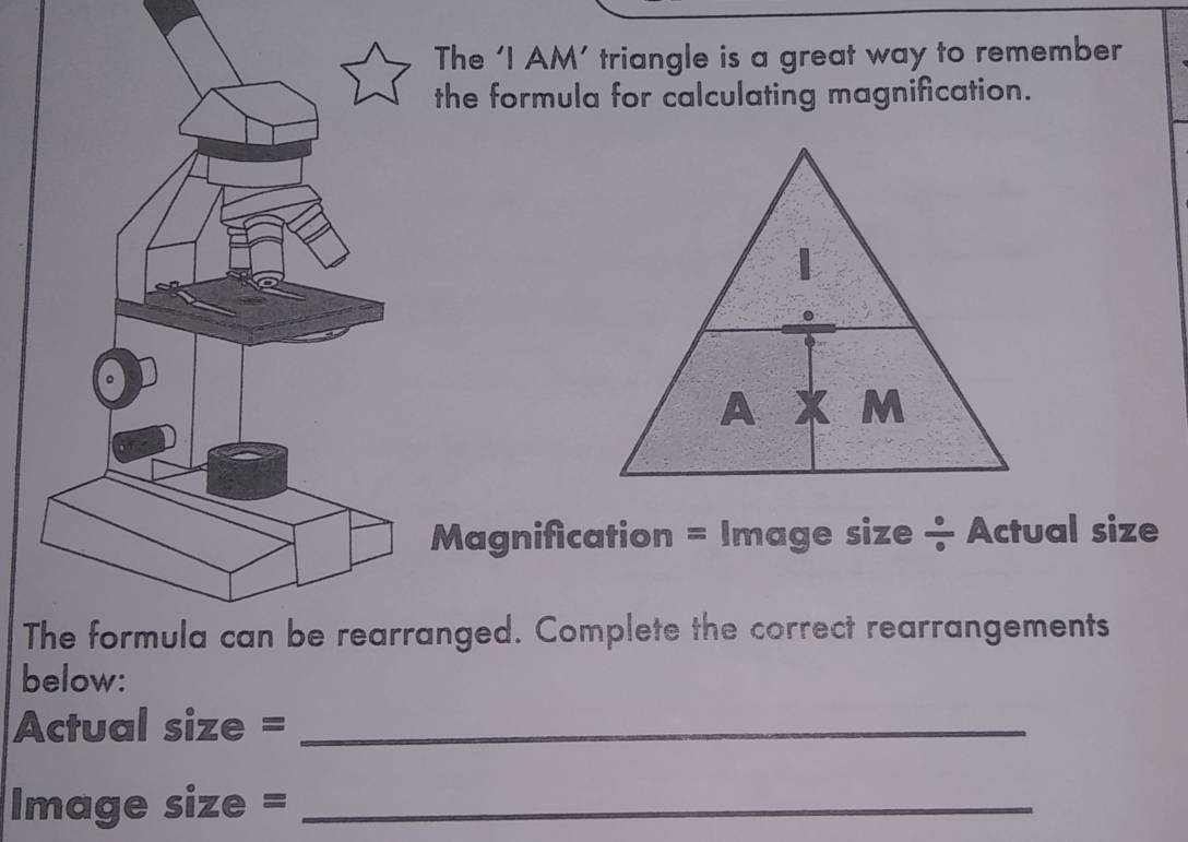 Solved: The 'I AM’ triangle is a great way to remember the formula for ...