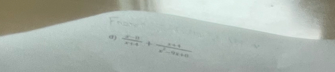 α)  (x-11)/x+4 + (x+4)/x^2-9x+8 