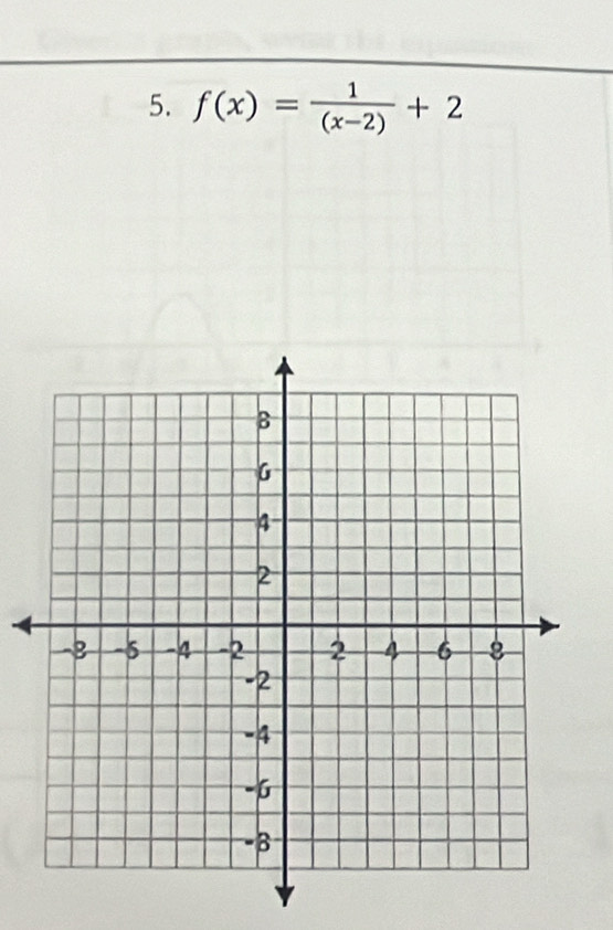 f(x)= 1/(x-2) +2