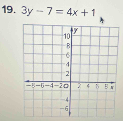 3y-7=4x+1