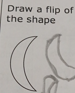 Draw a flip of 
the shape