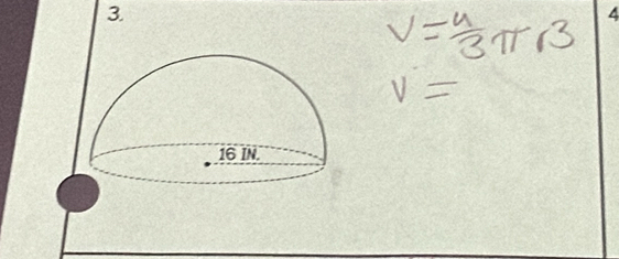 V= 4/3 π r^3
v=