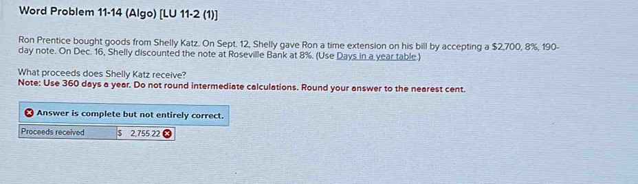 Solved: Word Problem 11-14 (Algo) [LU 11-2 (1)] Ron Prentice bought ...