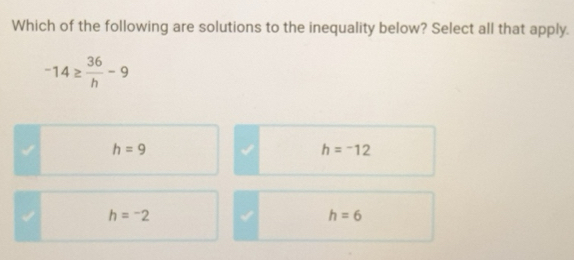 Solved: Which of the following are solutions to the inequality below ...