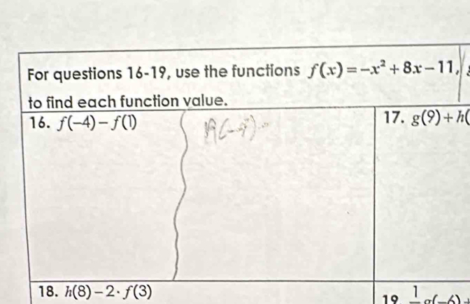 h(8)-2· f(3) 19 1 11