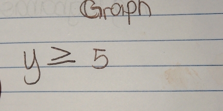 Graph
y≥ 5