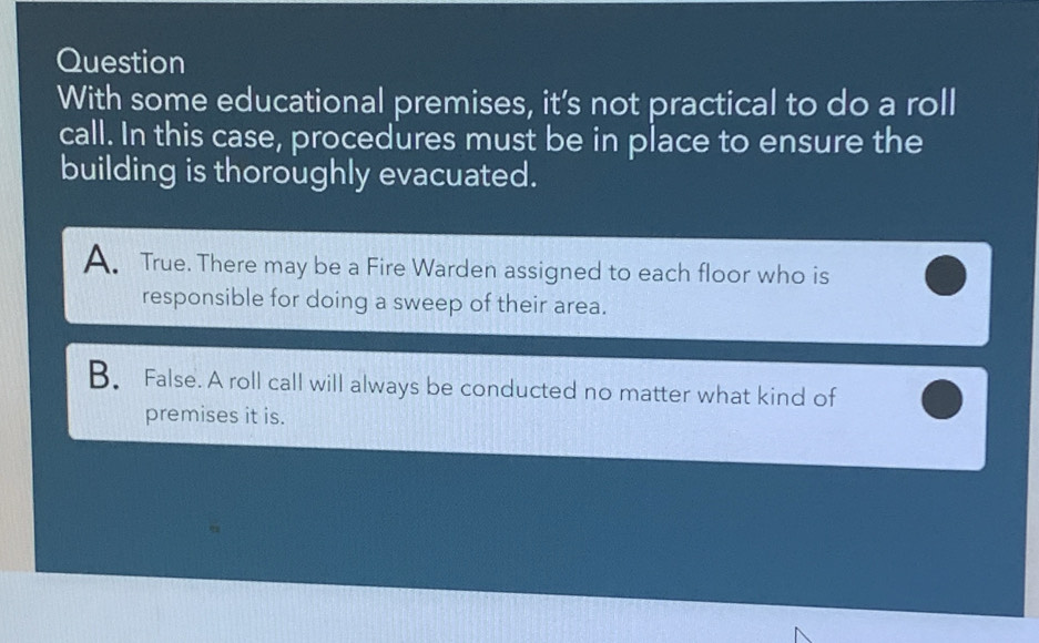 Solved: Question With some educational premises, it’s not practical to ...