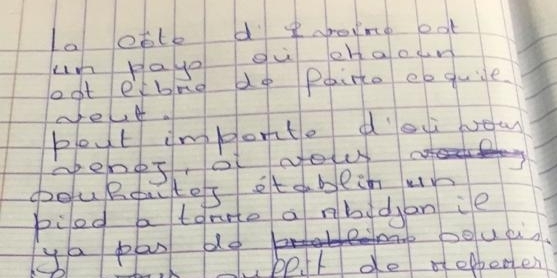 la obte dfaroing oot 
un payo ou chaoun 
eat elbng ao Pairto eoquile. 
Nel. 
bout imponte d'ov wow 
pebps,o yow 
pouRouters ot abein un 
pied a tonre a nbidjan ie 
ya pan do boua 
bell de depbemer