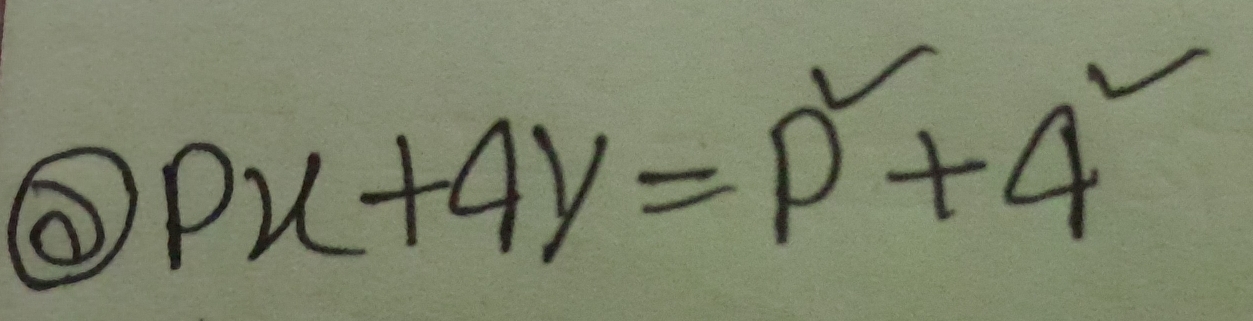 px+4y=p^2+4^2