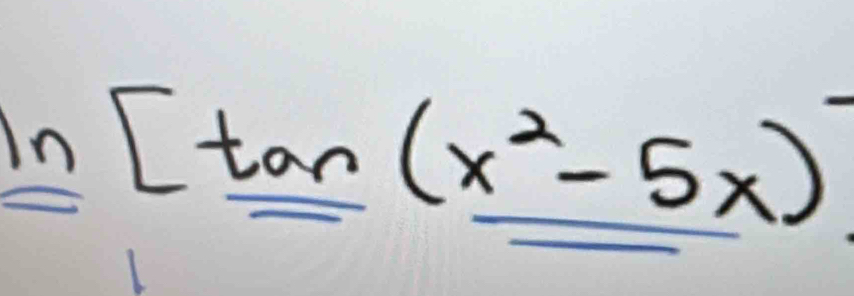 n [tan (x^2-5x)