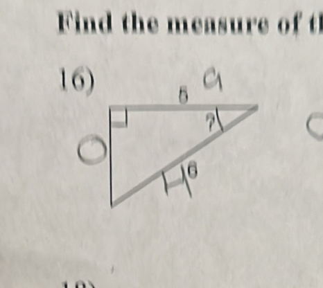 Find the measure of t