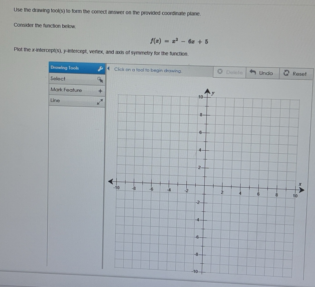 Solved: Use the drawing tool(s) to form the correct answer on the ...