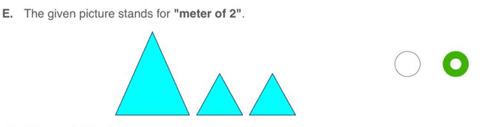 The given picture stands for "meter of 2''.