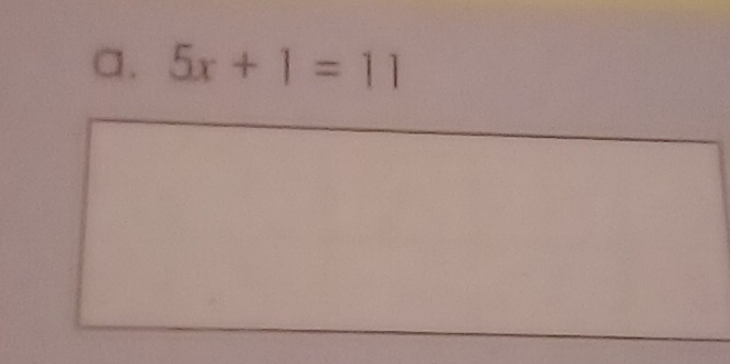 5x+1=11