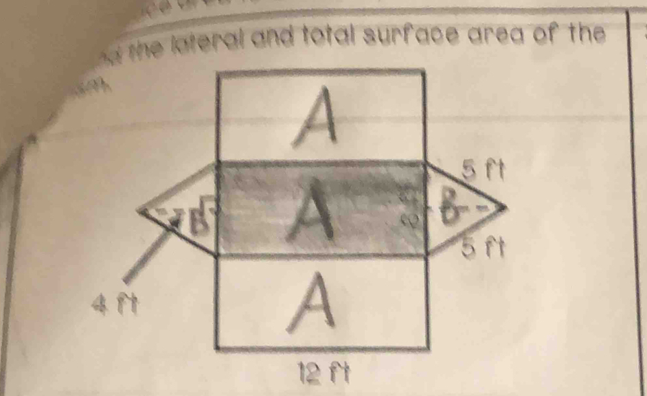 the lateral and total surface area of the