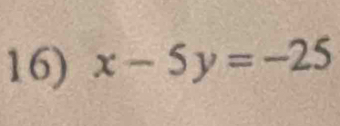 x-5y=-25