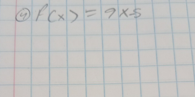 f(x)=9x-5