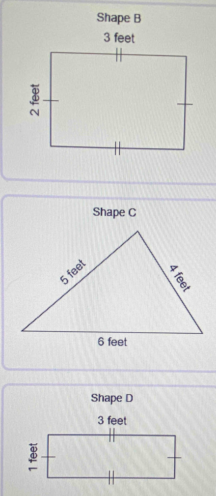 Shape C
Shape D