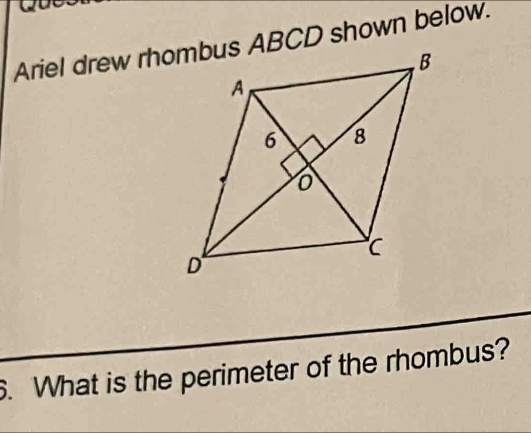 What is the perimeter of the rhombus?