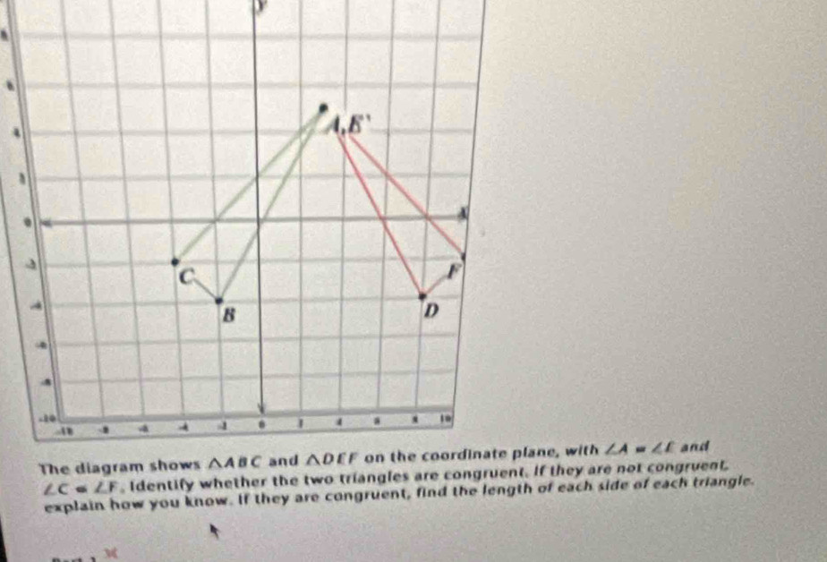 ∠ A=∠ E and
M