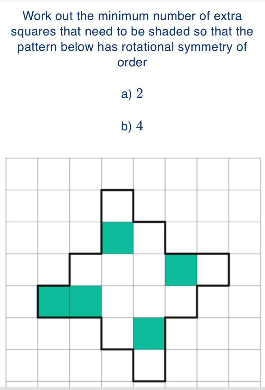 Solved: Work out the minimum number of extra squares that need to be ...